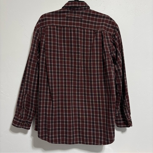 Duluth Trading Co Large Men Flannel Button Front Long Sleeve Shirt Plaid Cotton - Picture 3 of 8